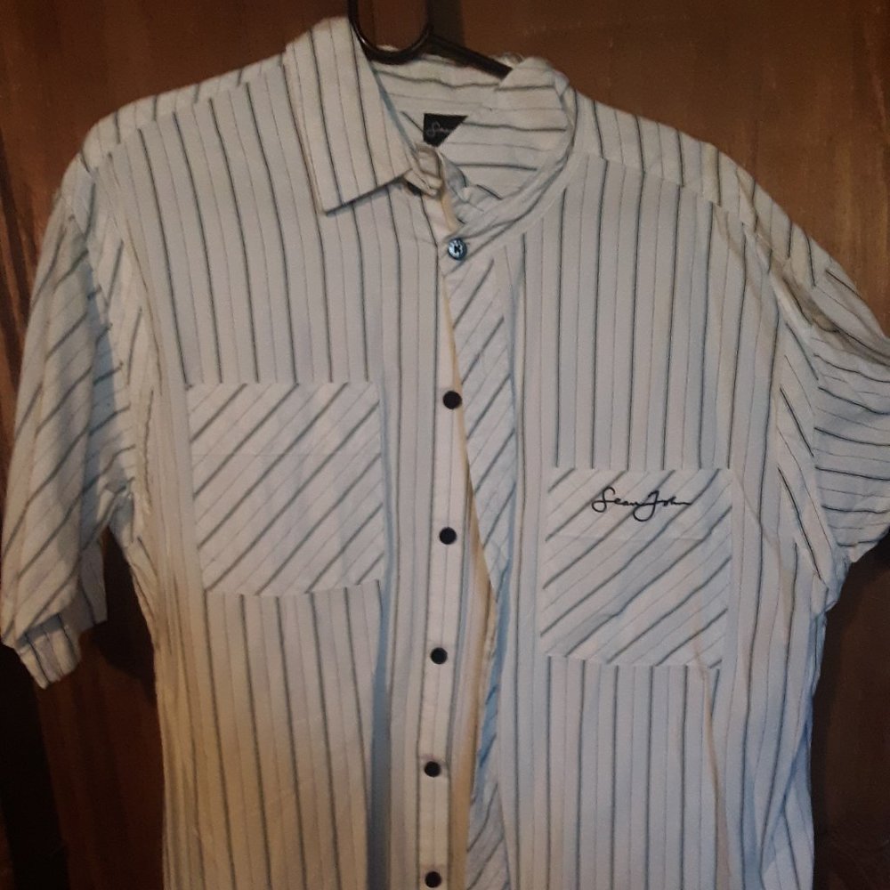 SEAN JOHN VINTAGE WHITE DRESS SHIRT - LARGE - "COLLECTORS ITEM" - Picture 4 of 10